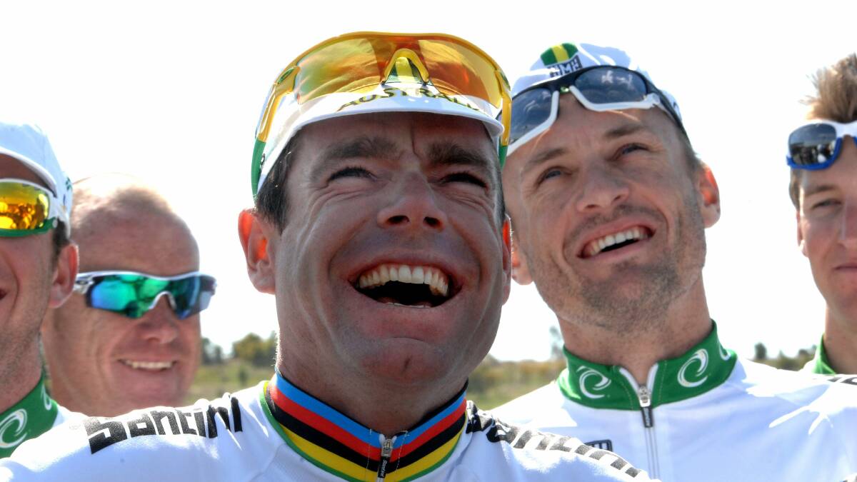 Buzzing: Cadel Evans is keen to see the best cyclist on Australian shores for the World Championships in September. Picture: Graham Tidy