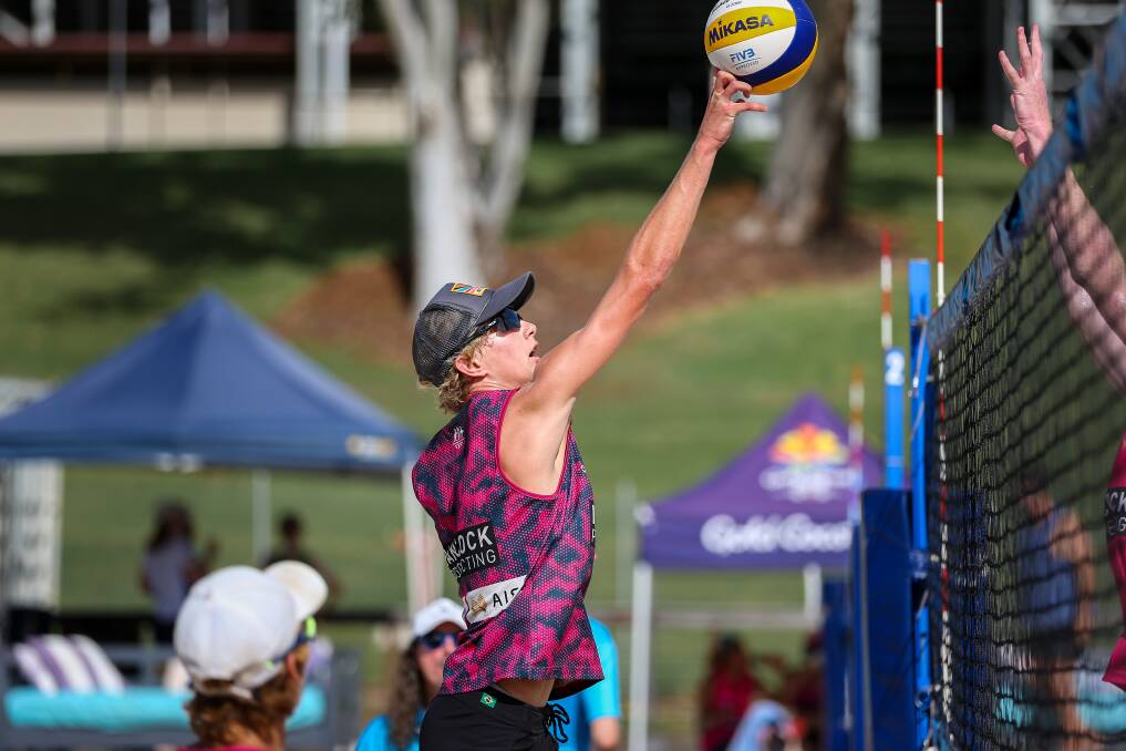 Brienen is looking to claim more gold in 2023 after his triumph in the Australian Junior Beach Volleyball Tour in Brisbane last weekend. Picture - Rogue Gun Photography
