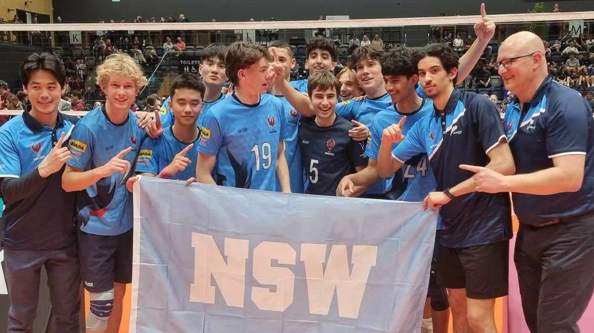 Woonona's Adax Brienen (second from left) was part of the gold medal winning NSW U18s team. Picture supplied