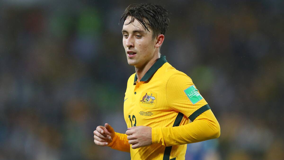 Shellharbour's Joel King got his big break for the national team during the group stages of the Socceroos World Cup qualifiers for Qatar. Picture by Mark Metcalfe/Getty Images