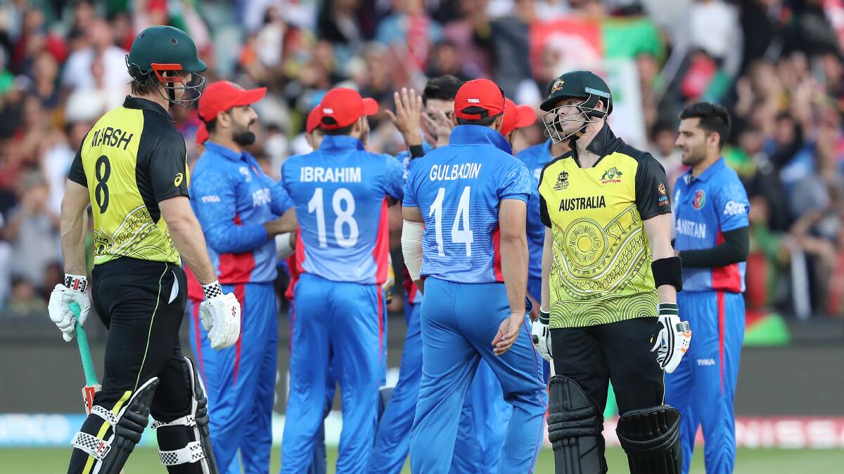 The Australians did their job against Afghanistan on Friday evening but it was not enough to see them through to the knockout stages of the T20 World Cup. Picture by Sarah Reed/Getty