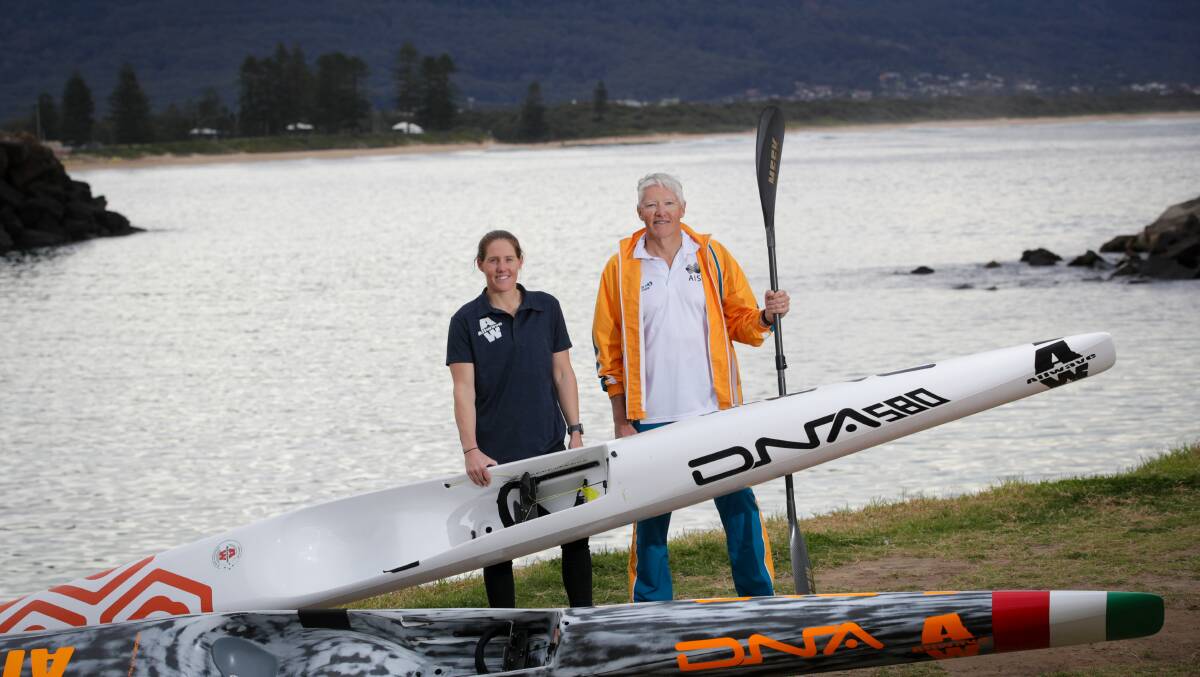 Ready for the challenge: Illawarra's Hannah Minogue and Michael McKeogh are ready to head back overseas for the first time since 2019 to take on the best at the ICF Ocean Racing World Championships in Portugal in October. Picture: Adam McLean