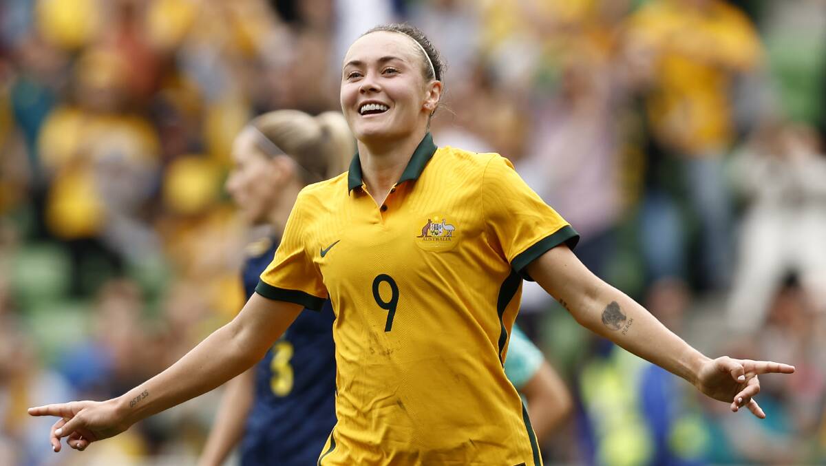 Matildas forward Caitlin Foord. Picture by Darrian Traynor/Getty Images