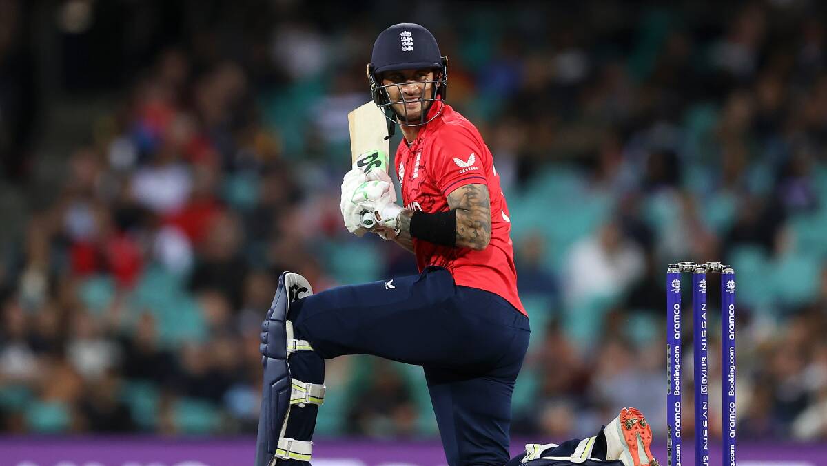 Alex Hales set the precedent early for England over Sri Lanka and will be a key cog in their hopes for a spot in the final. Picture by Mark Kolbe/Getty