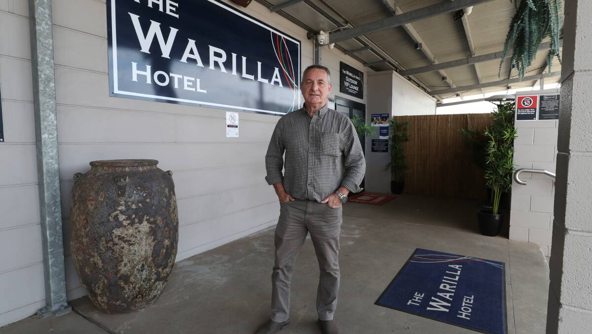 Part-owner of the Warilla Hotel Gordon Fromhold installed facial recognition cameras earlier this year. Picture by Robert Peet.