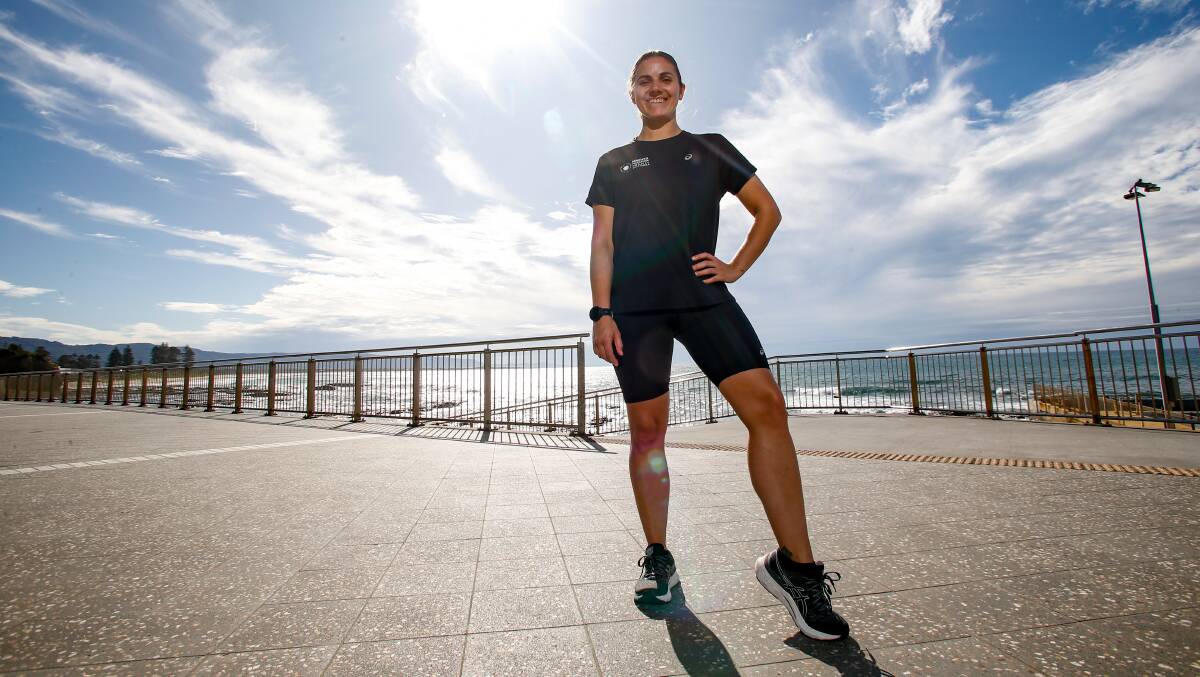 Running: Oak Flats resident, Hayley Pymont, has her eyes set on the New York marathon, as part of the Indigenous Marathon Project. Picture: Anna Warr
