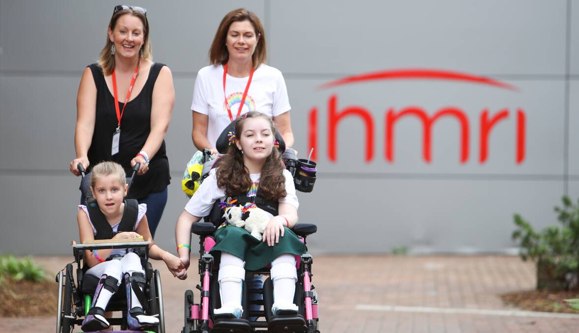 Amanda Burns with daughter Holly Burns walking with Nyree Saxby and daughter Chloe Saxby in 2020. File picture 
