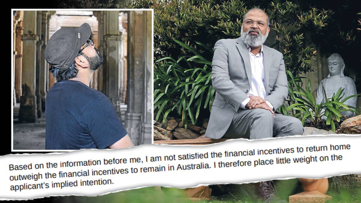 Jay Patel (left) was one of the students who contacted Navneet Mittal (right) about his 'unfair' visa rejection. He said he was not a risk to remain in Australia post-study. Main picture by Sylvia Liber.