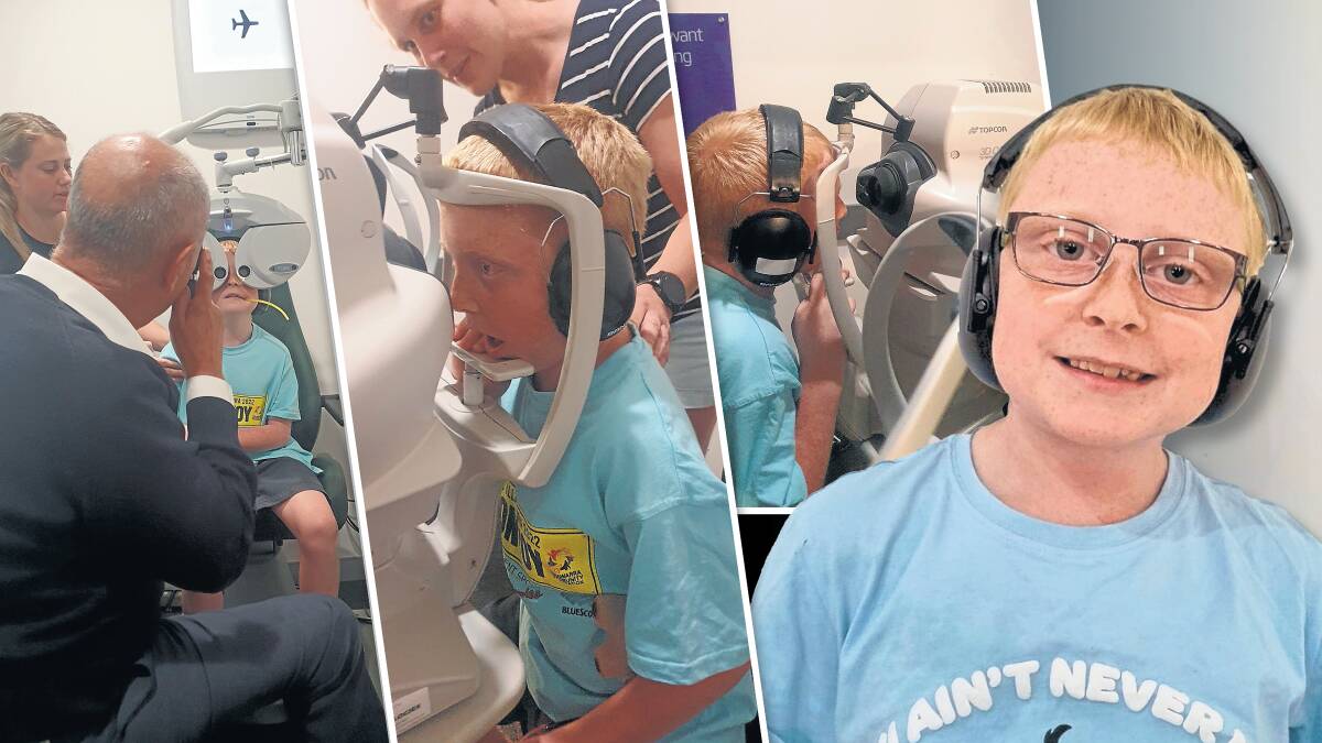 Logan Mountford had an "amazing experience" at Wollongong specsavers store when he went for an eye test recently. Supplied pictures