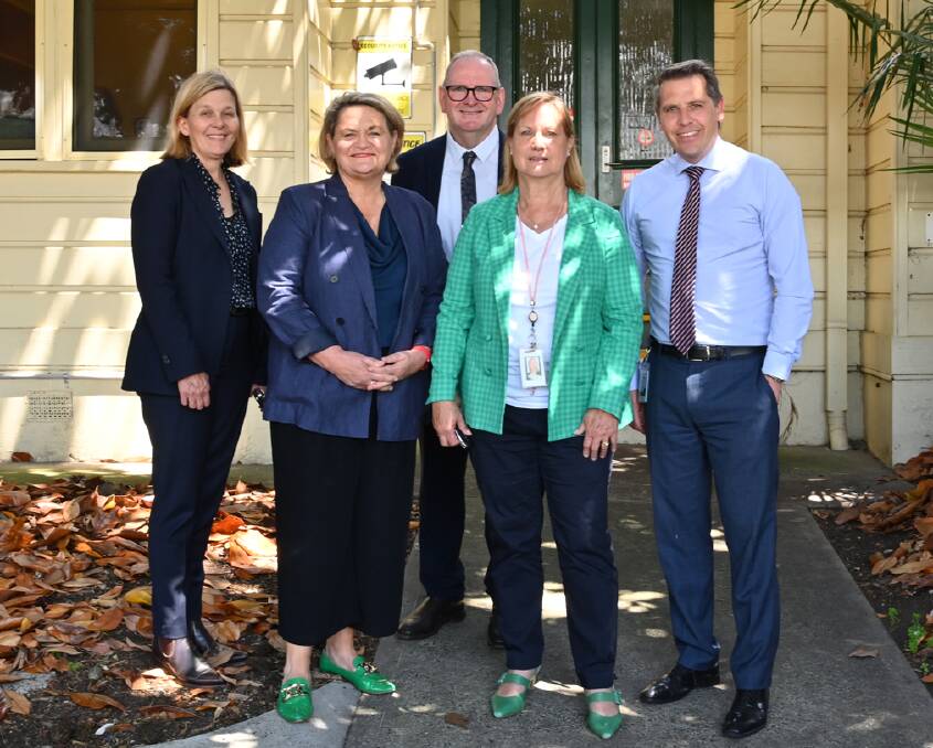 NSW Health Minister Ryan Park with Goulburn MP Wendy Tuckerman, Wollondilly MP Judy Hannan, a NSW Health Infrastructure representative and Bowral Hospital manager Bradley Warner. Picture supplied.