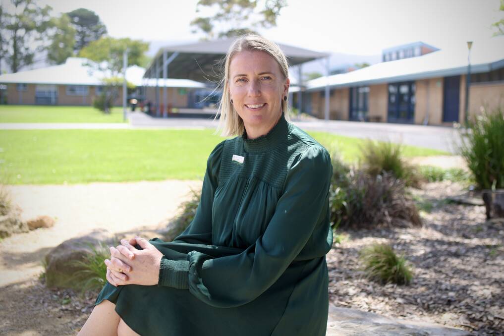 Bellambi Public School principal Alison Forthuber at the school's yarning circle. Picture by Adam McLean