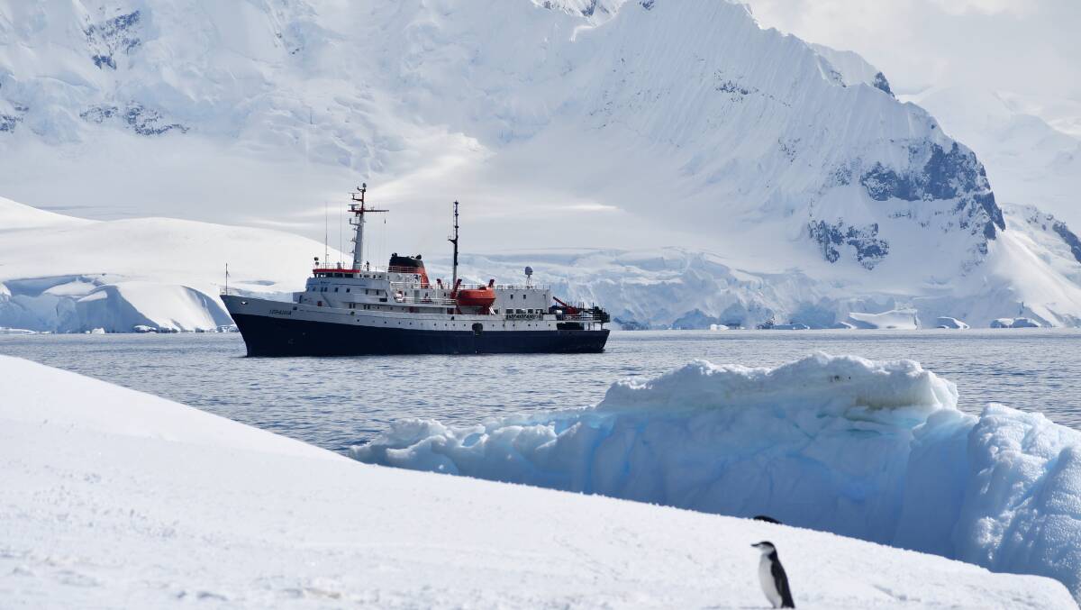 One of the Homeward Bound voyage ships in Antarctica in November 2023. Picture supplied by Dr Tamantha Stutchbury