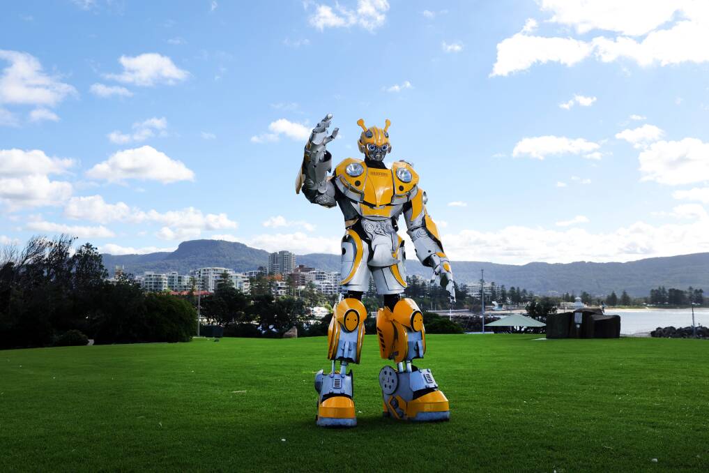 The Cosplay Guardian at Flagstaff Hill ahead of Comic Gong 2024. Picture by Sylvia Liber