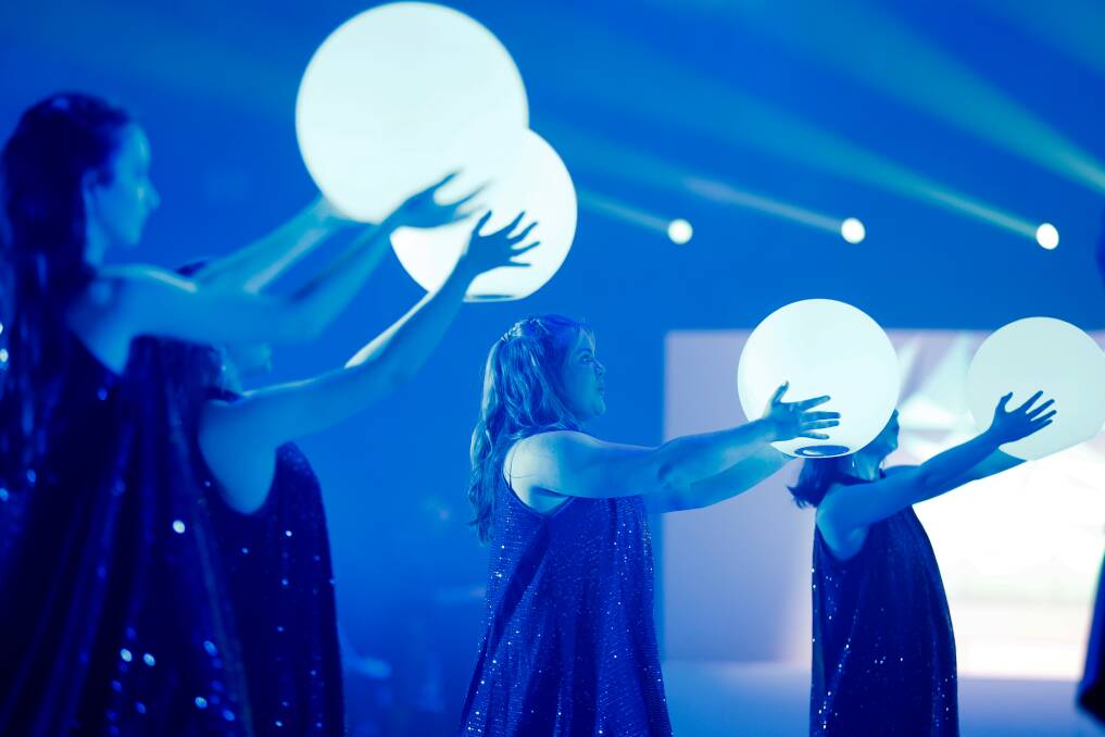 August 24. Dancers perform during a dress rehearsal of the Southern Stars arena show at WIN Entertainment Centre, Wollongong.