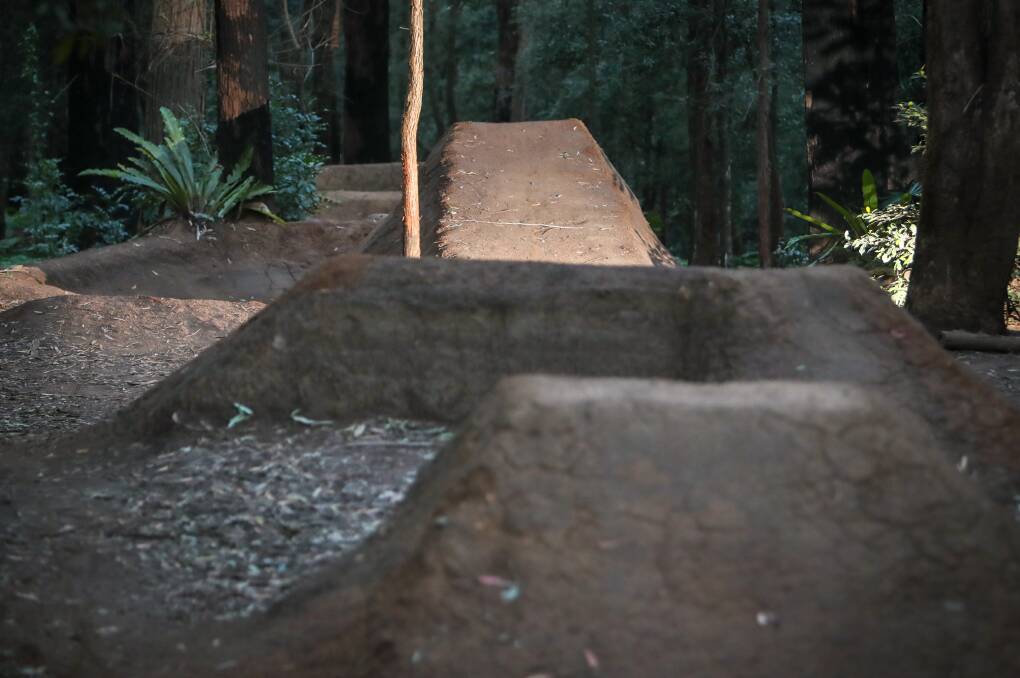 POPULAR TRACK: The Illawarra mountain biking community are expected to block National Parks and Wildlife NSW from flattening the dirt jumps at the Possums' track. 
