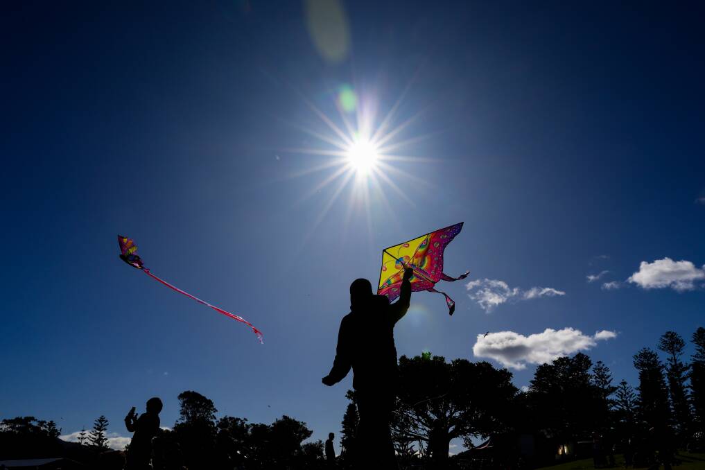 July 9. Onil Suresh from Figtree takes part in the 2023 Kite Festival held at Stuart Park.