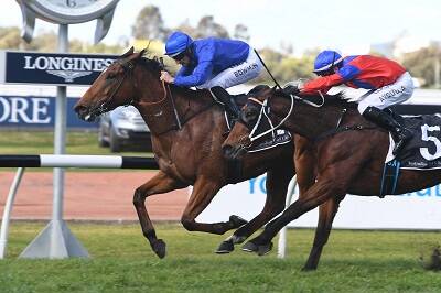 Class: Alizee (Hugh Bowman) holds off Invincilbe Gem in the Group 2 Missile Stakes at Rosehill.
