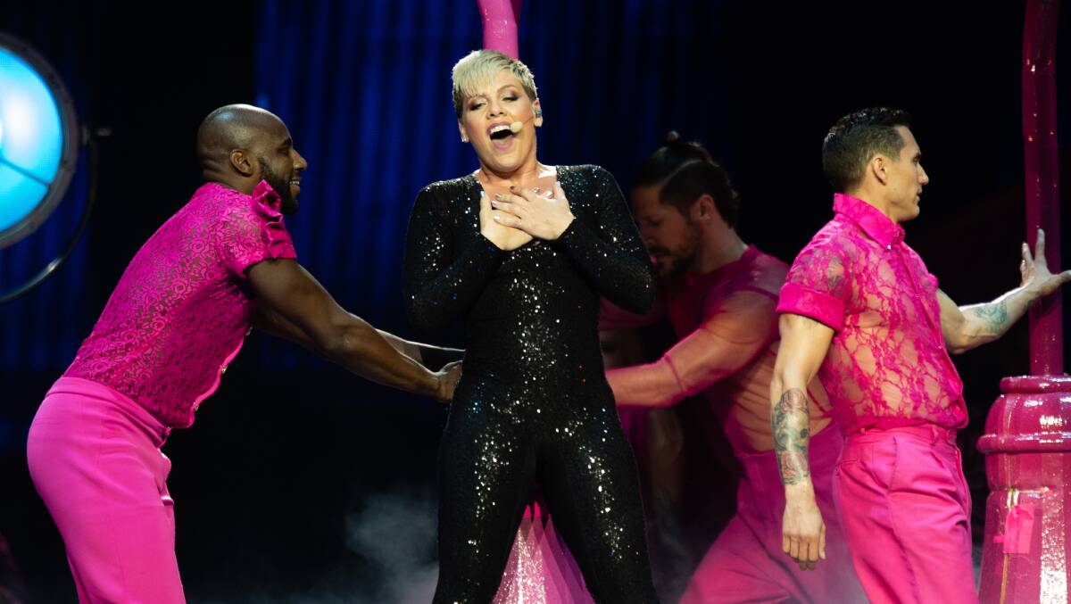 Pop superstar Pink has been admitted to hospital. Picture: AAP