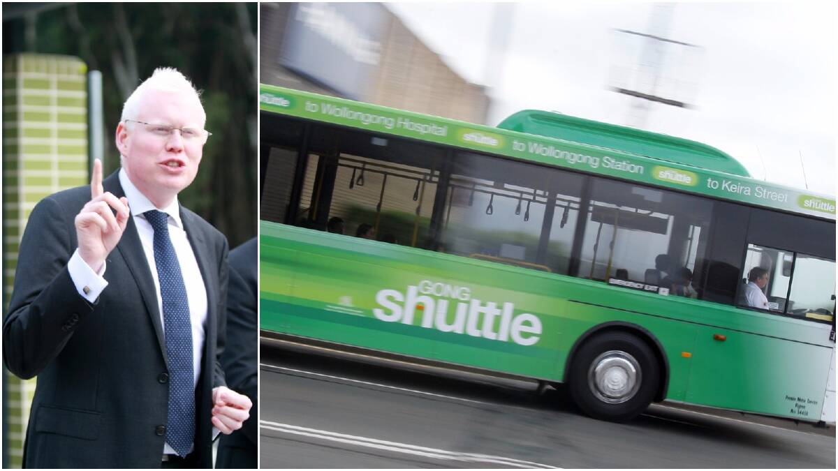 Gong Shuttle users feel entitled to a free ride, according to Parliamentary Secretary for the Illawarra Gareth Ward (left).
