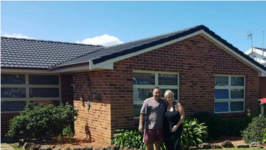 Former Sydneysiders Toni-lee and Mark Baker at their Wollongong home. Photo: Supplied