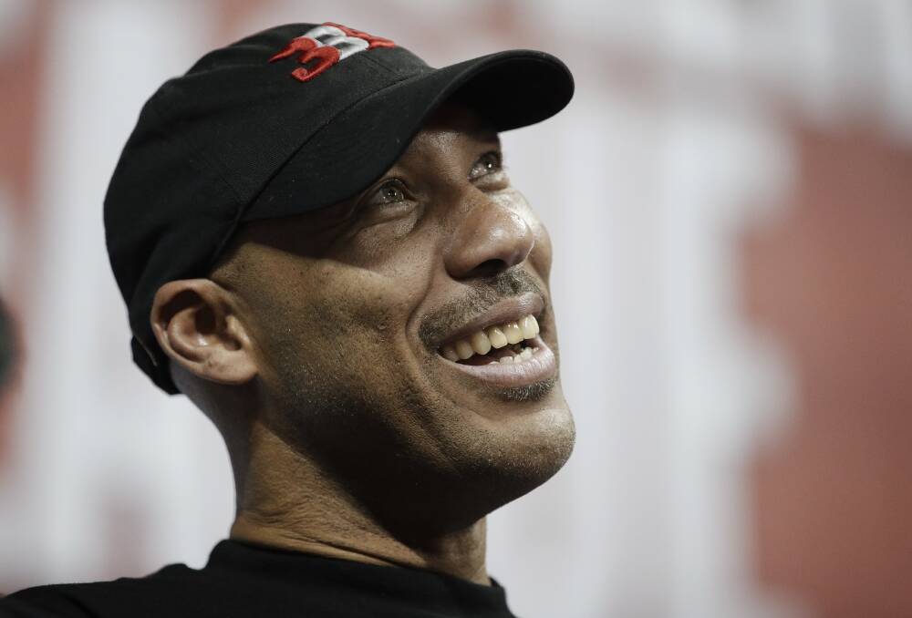 Lavar Ball flew into Australia on Tuesday to join his son in Wollongong. Picture: AP