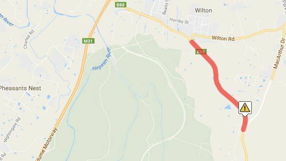 Picton Road is closed after a truck crash at Wilton on Friday morning.