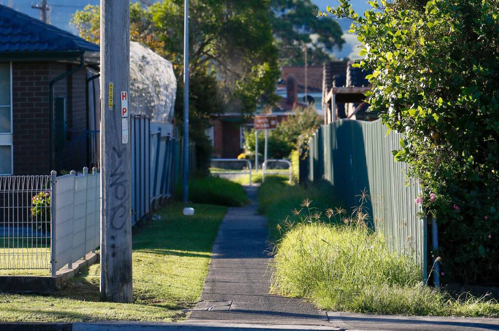 The laneway where the alleged assault occurred.
