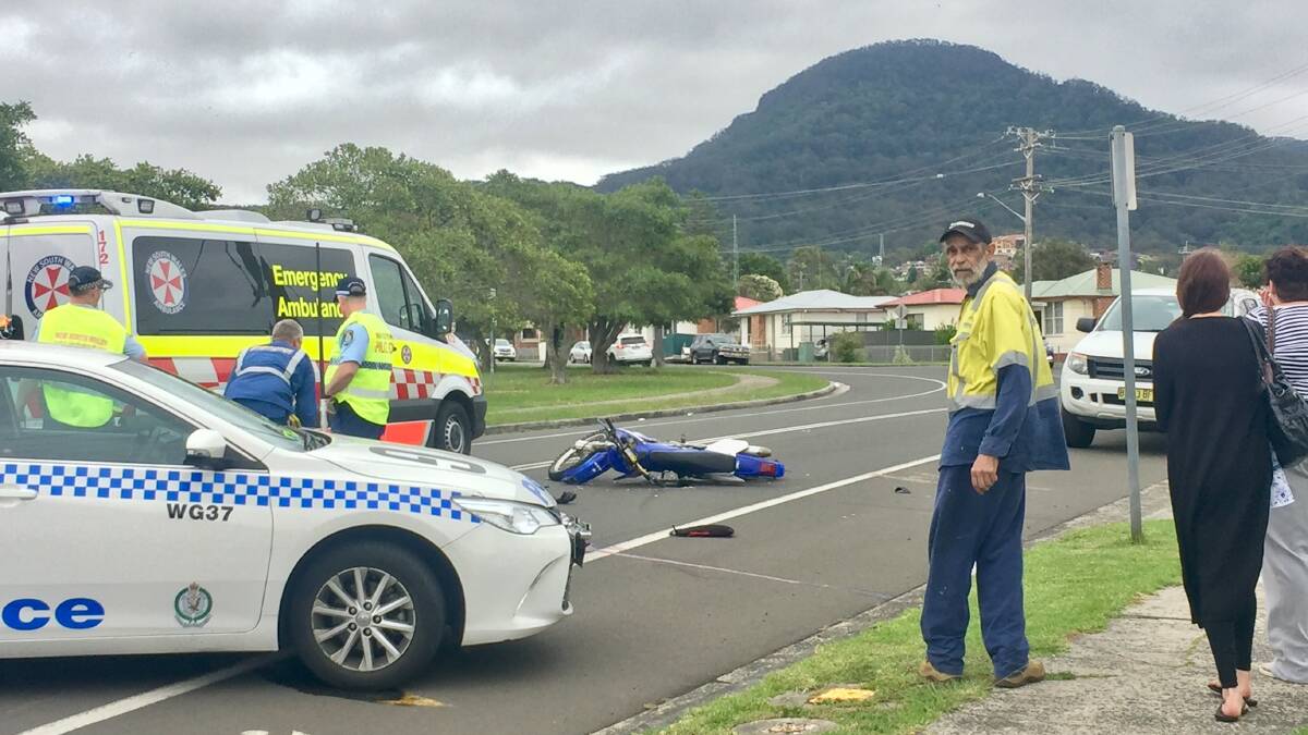 A man has suffered serious injures after colliding with a ute at Unanderra on Thursday.