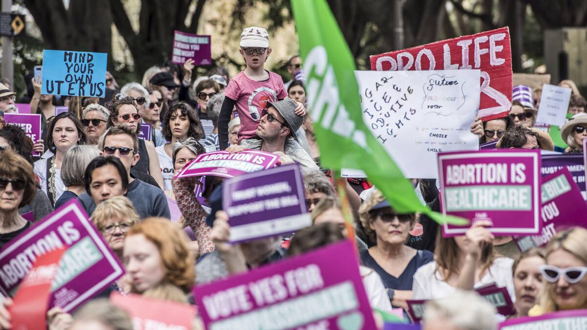 A rally supporting the Reproductive Health Care Reform Bill. Picture: Steven Siewert