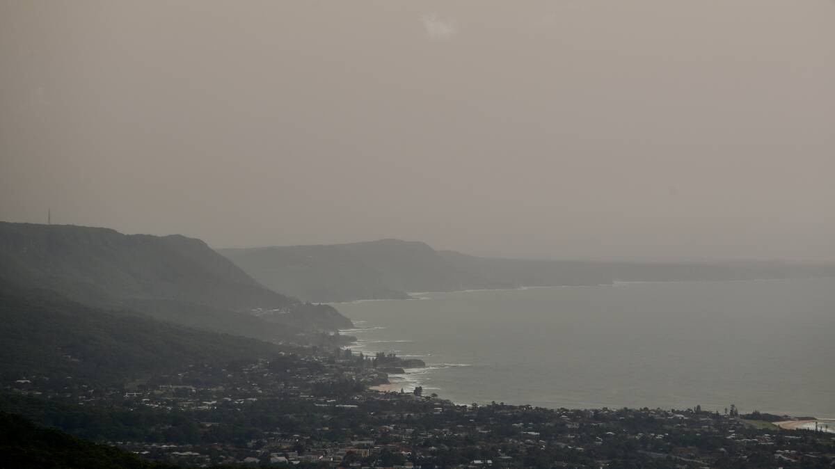 A dusty smoke haze has settled across the Illawarra.