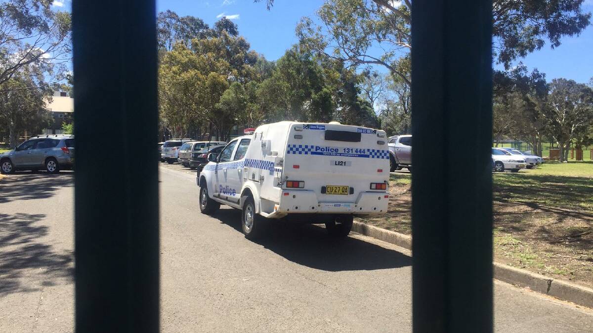 A police operation was under way at Kanahooka High School following a lockdown. Picture: Lisa Wachsmuth 