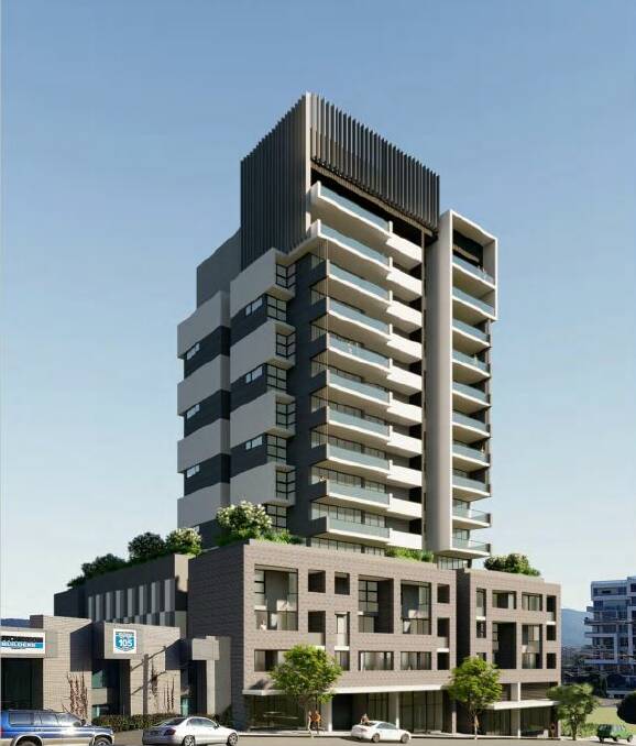 An artist's impression of the development at Young and Belmore streets.