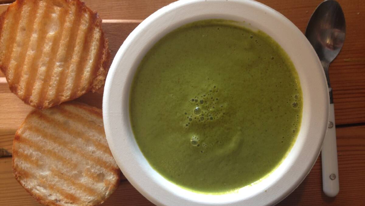 Raw green soup.