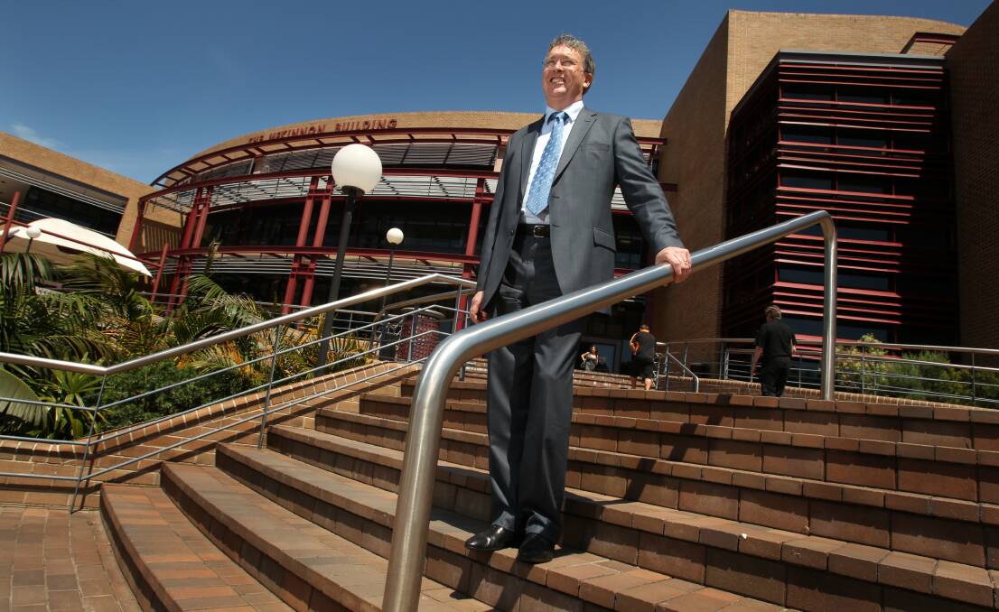 Vice Chancellor Paul Wellings on his first day at the University of Wollongong in January 2012. Picture: Ken Robertson