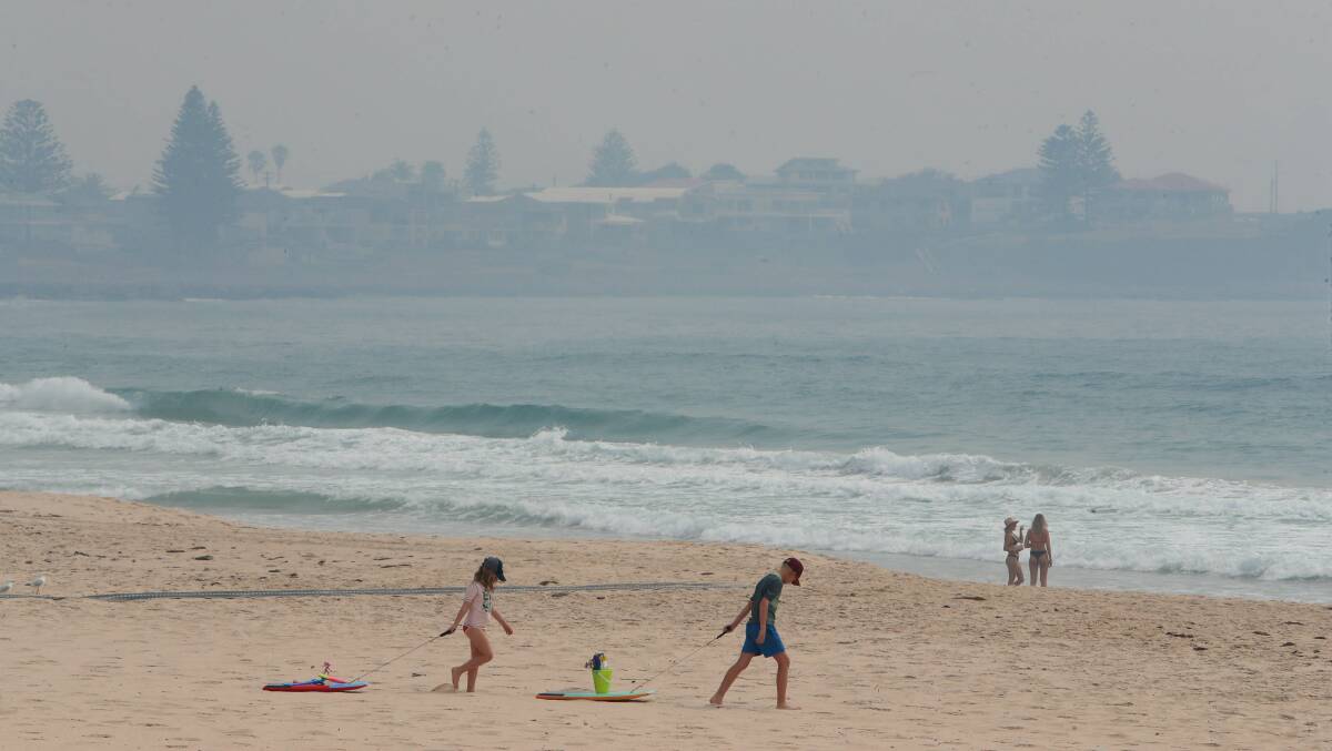 Smoke haze at Shellharbour in December. Picture: Sylvia Liber