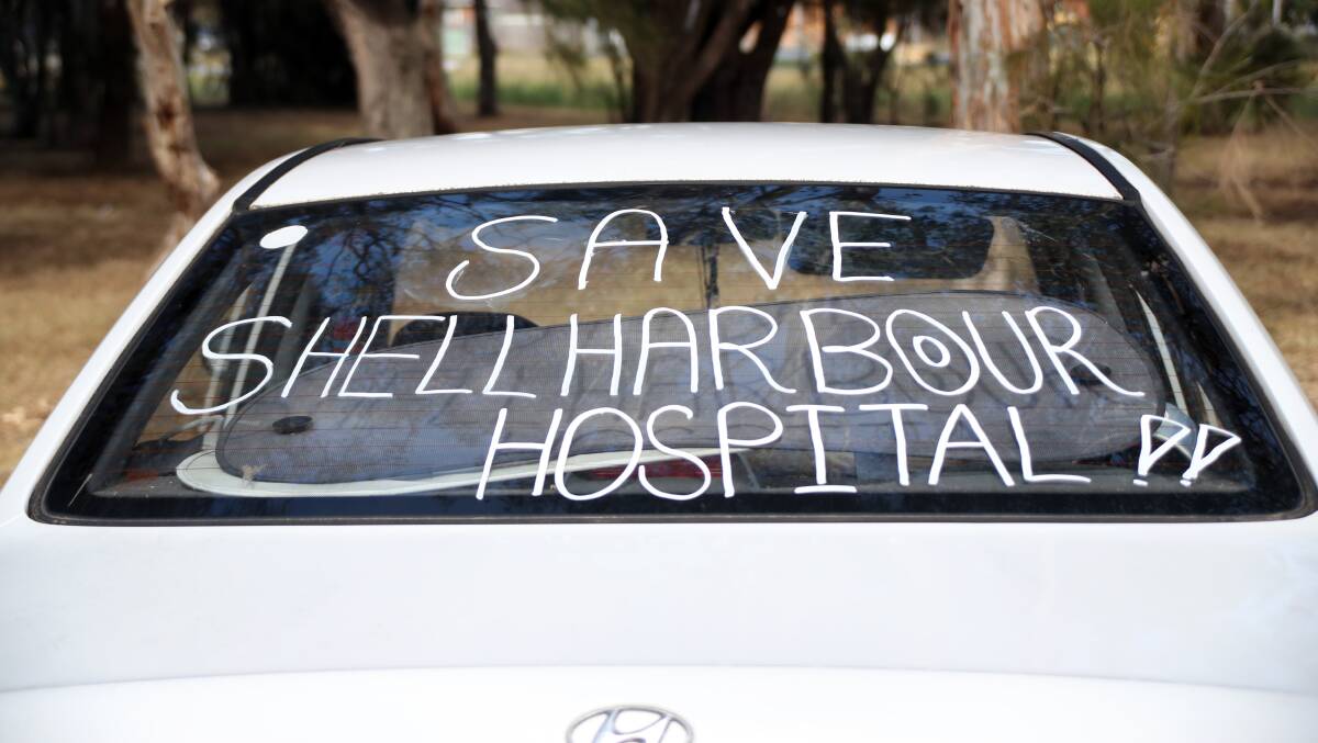 Shellharbour Hospital staff chalked cars earlier this month. Picture: SYLVIA LIBER
