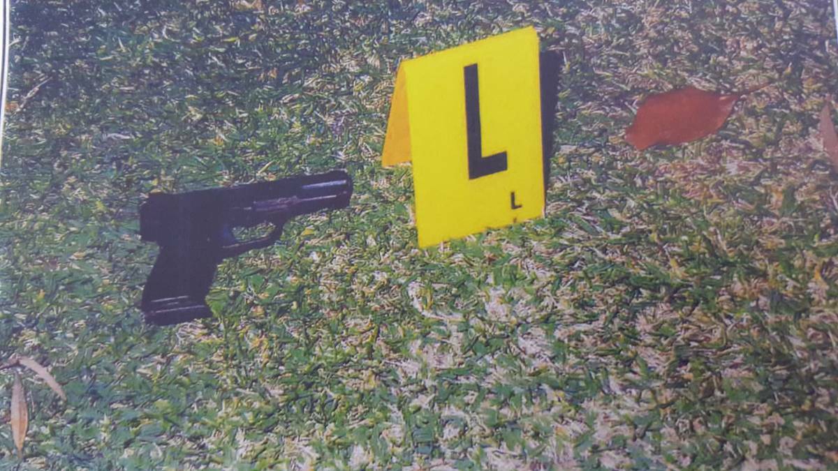 A Norinco 9mm pistol found at the murder scene.