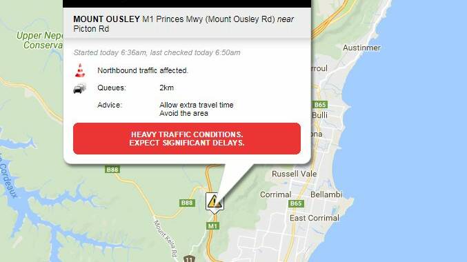 Mount Ousley traffic heavy after multi-vehicle crash
