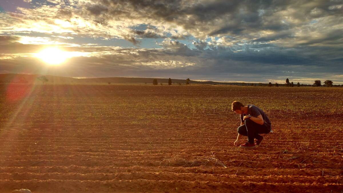  Thomas Simnadis visiting one of the farms in the Riverina.