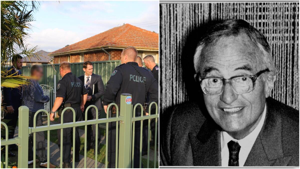 Left: Terry Hickson was arrested at Berkeley in 2017. Picture: NSW Police Right: Victim Charles Skarratt 