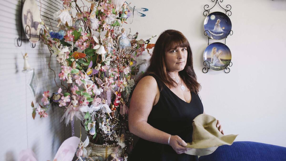 Psychic Debbie Malone in her Sutherland office. Picture: JAMES HORAN