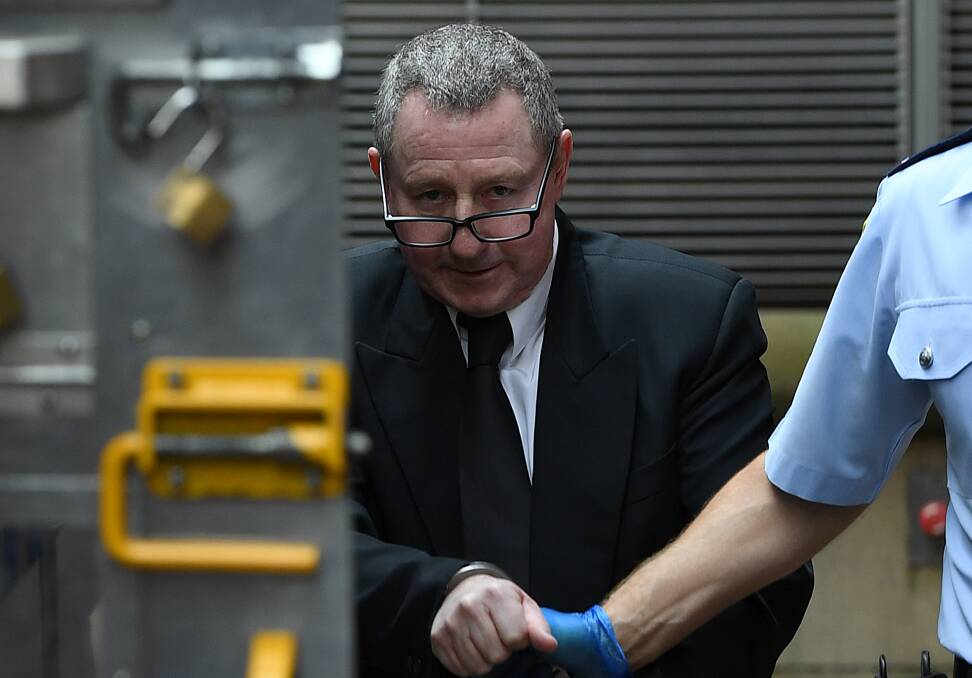 Terry Hickson's blood on the sock of a murdered bookmaker was "damning evidence", a jury has heard. Picture: AAP