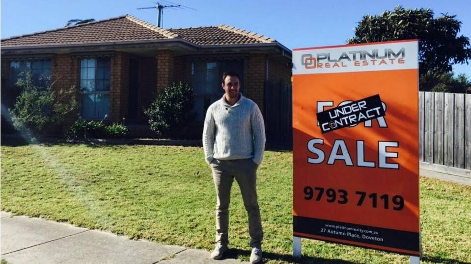 Standing proud: Daniel Walsh outside his Carrum Downs investment property. Photo: Supplied