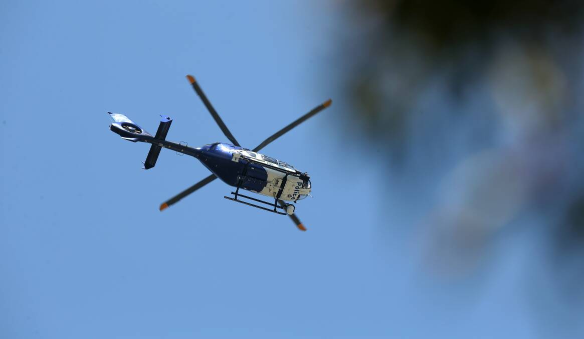 Polair were called in to search for a man after a crash at Jamberoo on Thursday.
