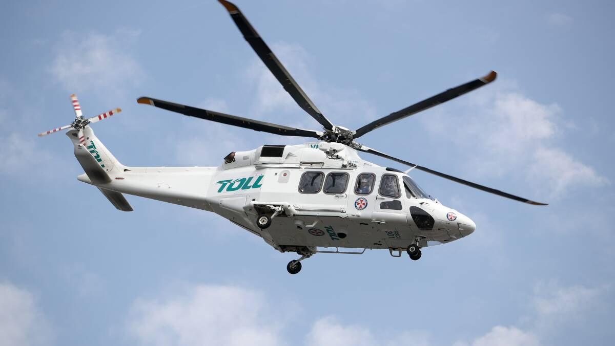 An ambulance helicopter has been called to the scene. File photo