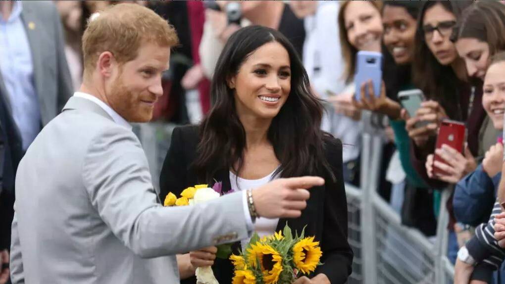 Prince Harry and Meghan Markle have arrived in Sydney ahead of their first Australian tour. Picture:AP