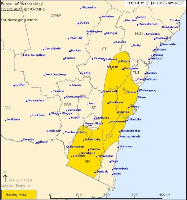 Severe weather warning for Illawarra and South Coast
