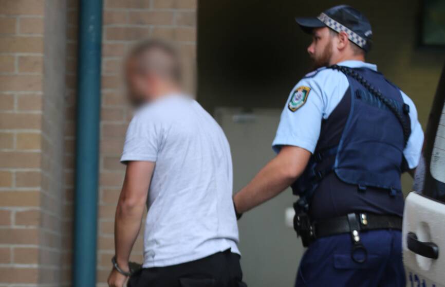 The strike force arrest a man in Coniston. Picture: NSW Police