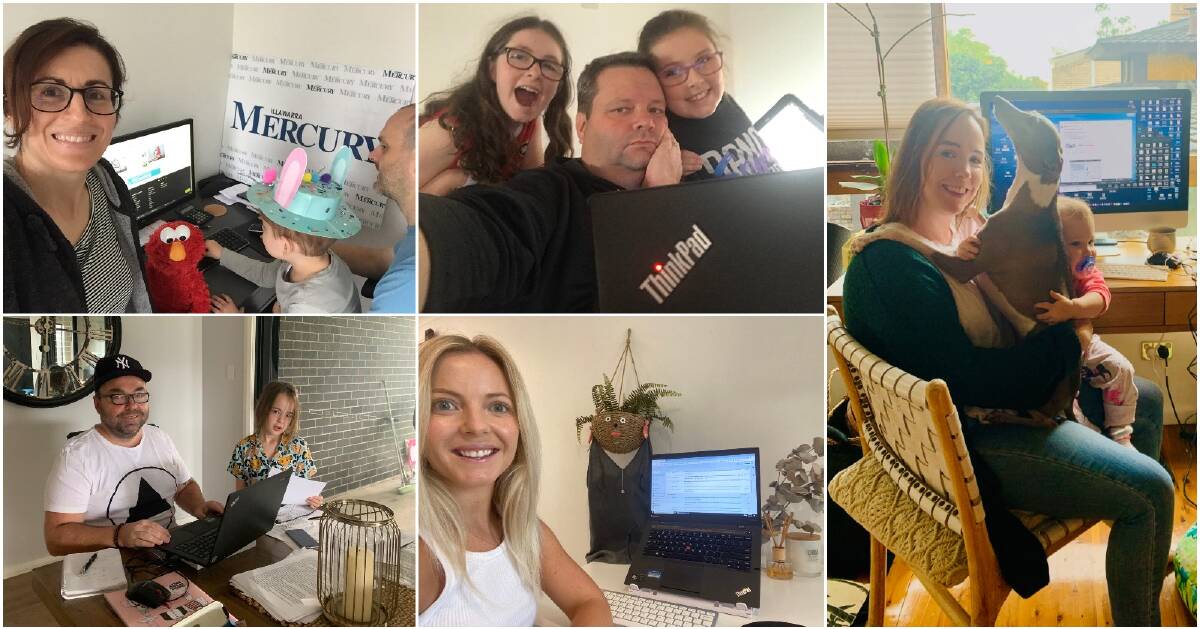 Some of our Illawarra Mercury staff have shared their own selfies of their working from home environments. 
