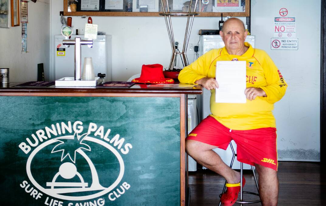Club Secretary Peter Pearce holds up the letter he received from the Canadian family. Picture: NIC WALKER